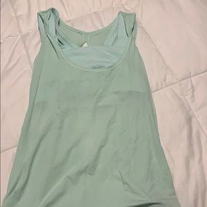 Aqua lululemon criss cross back bra tank top